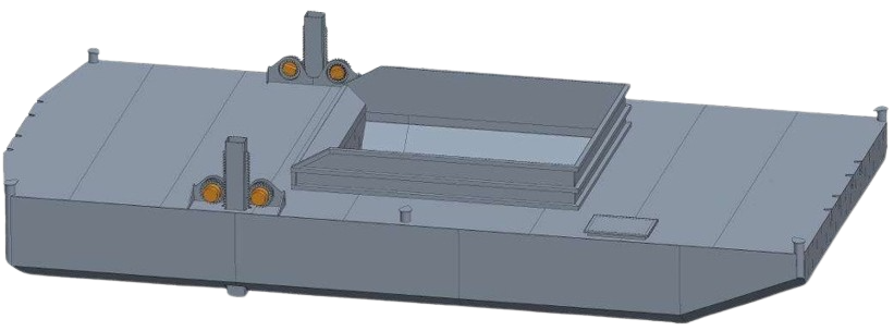 DBC-221 — Excavator Barge with Bin Walls